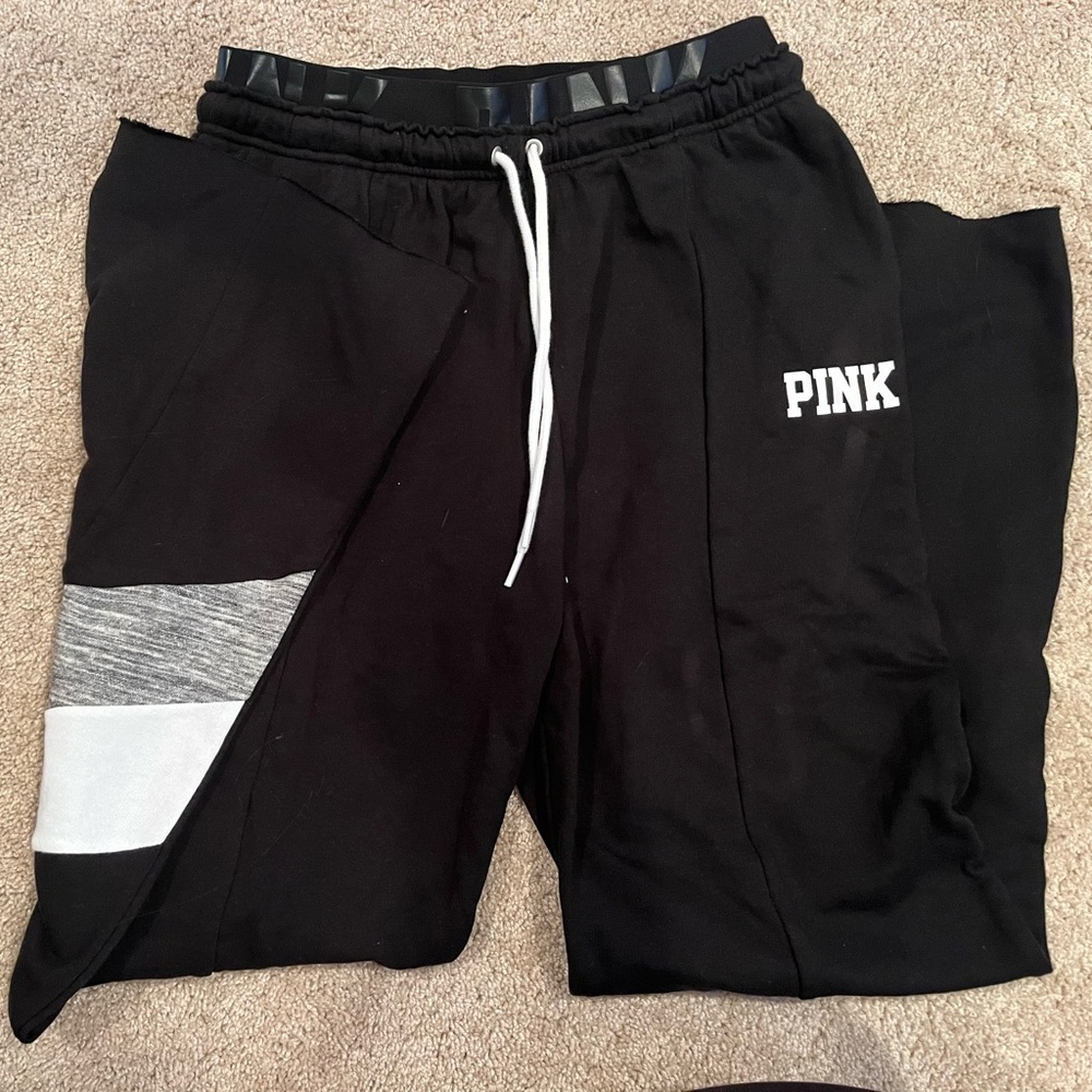 Victoria Secret PINK Boyfriend Sweatpants Black Size S